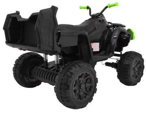 Quad XL ATV 2,4GHz na akumulator dla dzieci Czarno-Zielony + Pilot + Napęd 4x4 + Bagażnik + Wolny Start + EVA + Audio LED