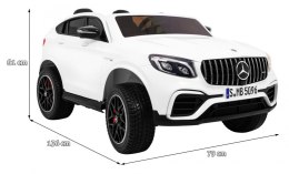 Auto Mercedes GLC 63S dla dzieci Biały SUV + Napęd 4x4