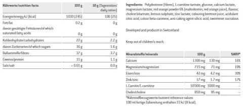 Napój niskokaloryczny SPONSER CARNITIN 1000 czerwona pomarańcza puszka 400g (NEW).