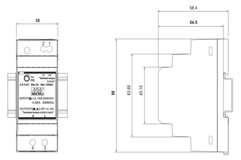 ZASILACZ IMPULSOWY HDR-30-12 MEAN WELL