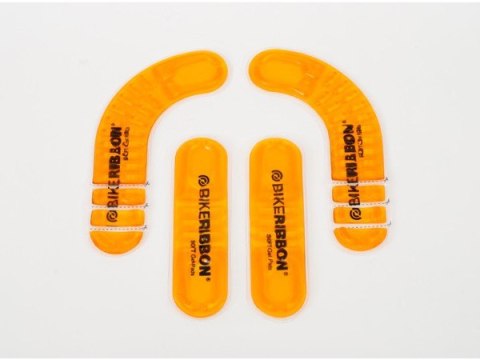 Wkładki żelowe BIKE RIBBON GEL PAD SOFT miękke, pomarańczowe, 2x proste, 2x wykręcone (NEW)