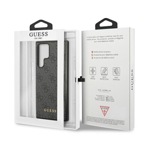 Guess 4G Metal Gold Logo - Etui Samsung Galaxy S24 Ultra (czarny)