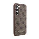 Guess 4G Metal Gold Logo - Etui Samsung Galaxy S24+ (brązowy)