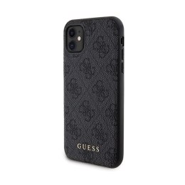 Guess Bundle Pack MagSafe 4G Metal Gold Logo - Zestaw etui + Power Bank 5000mAh MagSafe iPhone 11 (czarny)