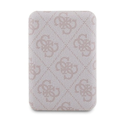 Guess Bundle Pack MagSafe 4G Metal Gold Logo - Zestaw etui + Power Bank 5000mAh MagSafe iPhone 14 Pro (różowy)