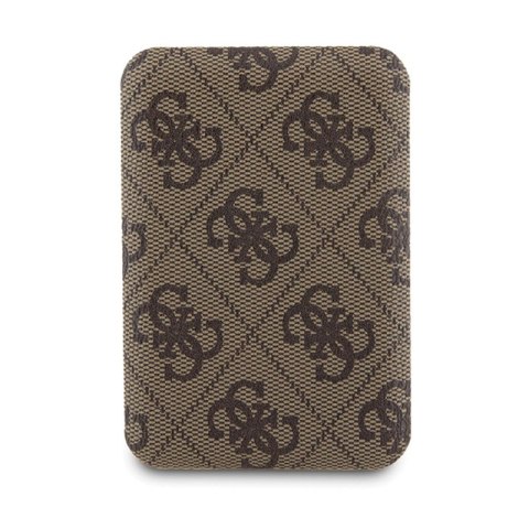 Guess Bundle Pack MagSafe 4G Metal Gold Logo - Zestaw etui + Power Bank 5000mAh MagSafe iPhone 15 (brązowy)