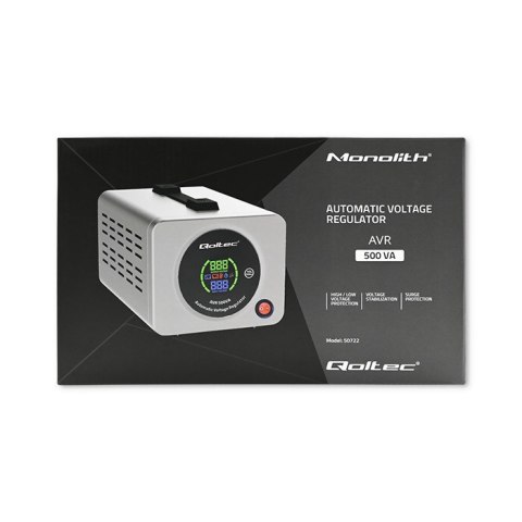 Qoltec Automatyczny stabilizator napięcia AVR 500VA