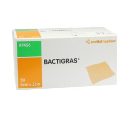 ZARYS BACTIGRAS 5 X 5 cm . Opatrunek parafinowy nasączony chlorheksydyntyną, 50 szt.