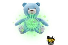 CHICCO 0M+ Miś z projektorem i muzyką, pluszowy, niebieski