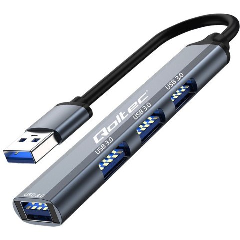 Qoltec Hub Adapter USB 3.0 4w1| 4x USB 3.0