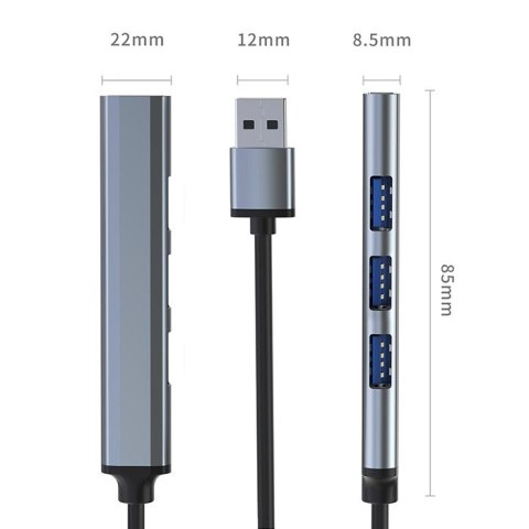 Qoltec Hub Adapter USB 3.0 4w1| 4x USB 3.0
