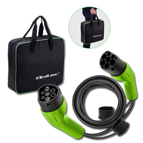 Qoltec Kabel EV Typ 2 do ładowania samochodu | 22kW | 32A | 5m