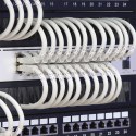 Qoltec Solidny stalowy Przepust szczotkowy do szaf RACK 19" | 1U