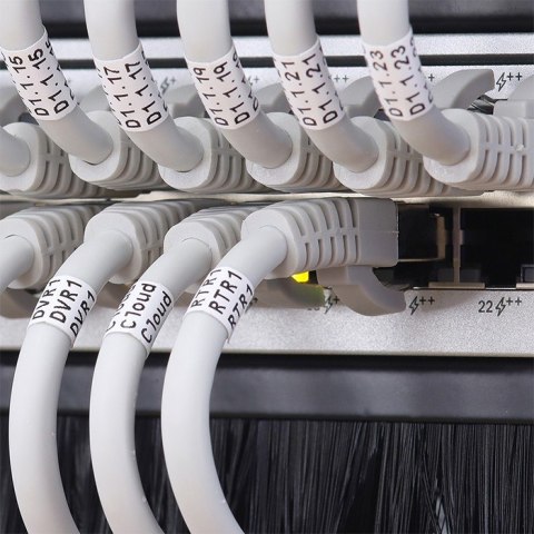 Qoltec Solidny stalowy Przepust szczotkowy do szaf RACK 19" | 1U