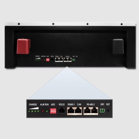 Qoltec Stabilny Magazyn energii LiFePO4 | 5.12kWh | 51.2V | 100Ah | BMS | LCD