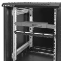 Qoltec Szafa RACK 19" | 15U | 600 x 855 x 600 | Hartowane drzwi | Stojąca | Nóżki + Kółka | Stalowa obudowa | Zamek