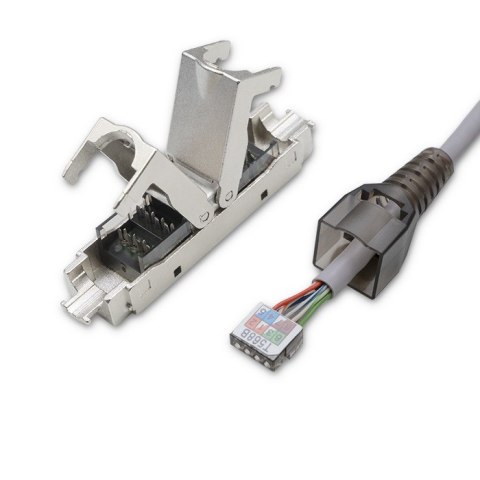 Qoltec Łącznik RJ45 beznarzędziowy STP | CAT6 | JACK PIN | T568B | T568A