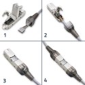 Qoltec Łącznik RJ45 beznarzędziowy STP | CAT6 | JACK PIN | T568B | T568A