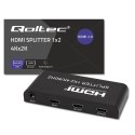 Qoltec Aktywny rozdzielacz Splitter 2 x HDMI 4K x 2K | 6Gb/s | 60Hz | High stability