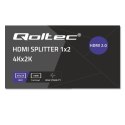 Qoltec Aktywny rozdzielacz Splitter 2 x HDMI 4K x 2K | 6Gb/s | 60Hz | High stability