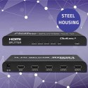 Qoltec Aktywny rozdzielacz Splitter 4 x HDMI 4K x 2K | 3.4Gb/s | High stability