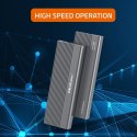 Qoltec Aluminiowa Obudowa | Kieszeń na dysk SSD M.2 | SATA | NGFF | USB-C | Super speed | 2TB | Szary