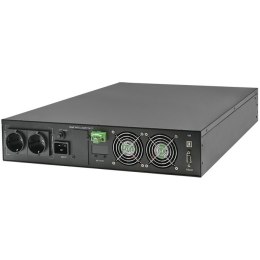 Qoltec Zasilacz awaryjny UPS do RACK | 2KVA | 2000W | Power Factor 1.0 | LCD | EPO | USB | On-line