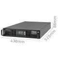 Qoltec Zasilacz awaryjny UPS do RACK | 2KVA | 2000W | Power Factor 1.0 | LCD | EPO | USB | On-line
