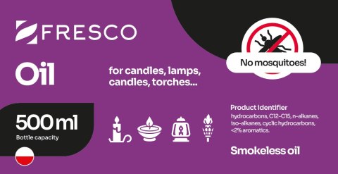 Paliwo olej do lamp, pochodni i świec 500ml ANTYKOMAR