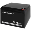 Qoltec Akumulator AGM | 12V | 24Ah | Bezobsługowy | Wydajny | LongLife | do UPS, skutera