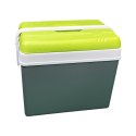 Lodówka turystyczna 35L KAMAI EDA na wkłady mrożące, szara z białą rączką i zieloną pokrywą
