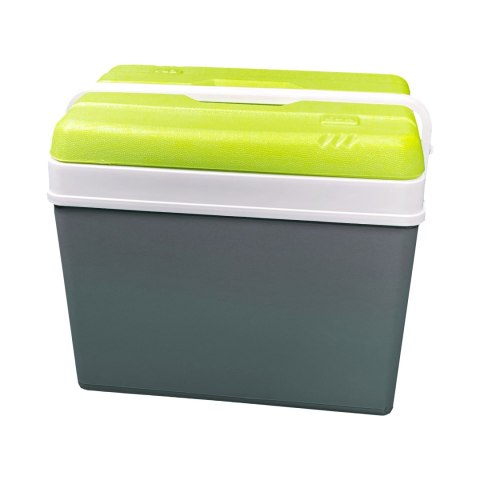 Lodówka turystyczna 35L KAMAI EDA na wkłady mrożące, szara z białą rączką i zieloną pokrywą