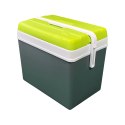 Lodówka turystyczna 35L KAMAI EDA na wkłady mrożące, szara z białą rączką i zieloną pokrywą