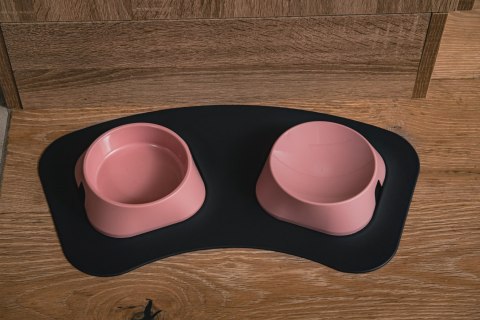 Mata 43x22cm pod miski CZARNA FIBOO