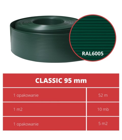 Taśma ogrodzeniowa 52mb Thermoplast® CLASSIC LINE 9,5cm ZIELONA