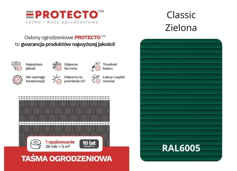 Taśma ogrodzeniowa 52mb Thermoplast® CLASSIC LINE 9,5cm ZIELONA