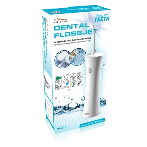 DENTAL FLOSSJET MT6528 - Irygator dentystyczny, 3 tryby płukania, zbiornik 150ml, ciśnienie wody do 110psi, akumulator li-ion
