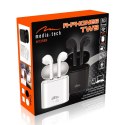 R-PHONES TWS - mini Słuchawki douszne Bluetooth 5.3 z technologią TWS, w komplecie powerbank/ładowarka z akumulatorem, czarne