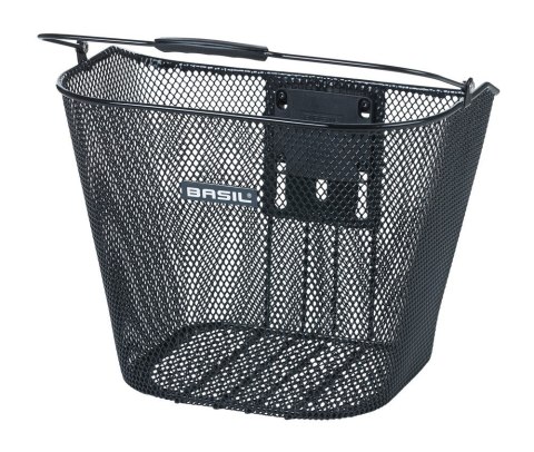 Kosz na kierownicę BASIL BREMEN KF + Basil Ahead-Stemholder KF stalowy czarny (WYPRZEDAŻ -50%)