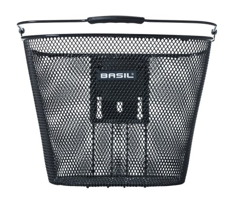 Kosz na kierownicę BASIL BREMEN KF + Basil Ahead-Stemholder KF stalowy czarny (WYPRZEDAŻ -50%)