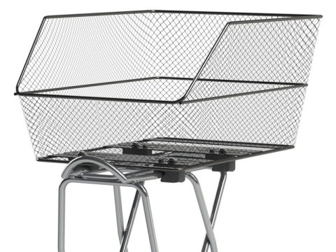 Kosz na tylny bagażnik BASIL CENTO S WSL, WSL System, stalowy czarny (NEW)