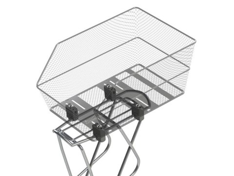 Kosz na tylny bagażnik BASIL CENTO S WSL, WSL System, stalowy czarny (NEW)