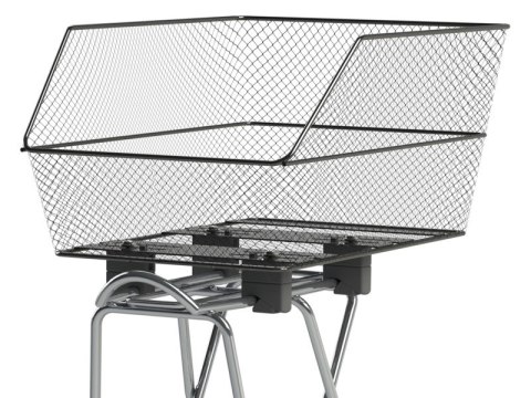 Kosz na tylny bagażnik BASIL CENTO S WSL, WSL System, stalowy czarny (NEW)