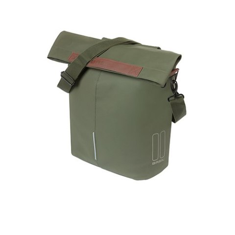 Sakwa pojedyncza BASIL CITY SHOPPER 14-16L, Hook-On System, moss green (WYPRZEDAŻ -50%)