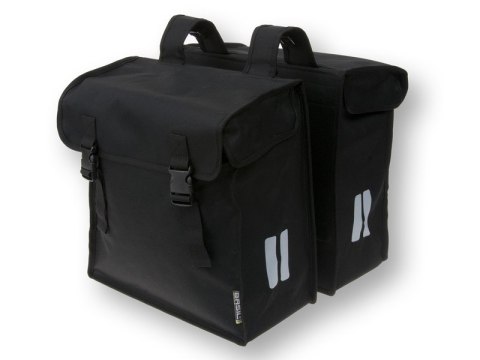 Sakwa podwójna BASIL MARA XXL 47L, mocowanie na paski, wodoodporna czarna (NEW)