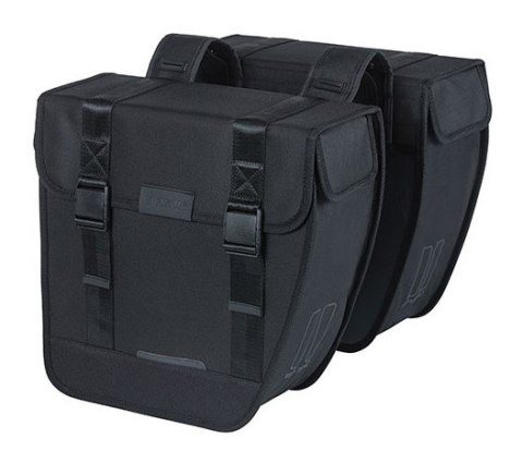 Sakwa podwójna BASIL TOUR DOUBLE PANNIER BAG 28L, Universal Bridge System, wodoodporna black (WYPRZEDAŻ -50%)