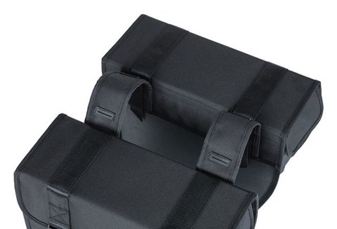 Sakwa podwójna BASIL TOUR DOUBLE PANNIER BAG 28L, Universal Bridge System, wodoodporna black (WYPRZEDAŻ -50%)