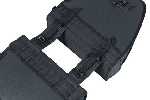 Sakwa podwójna BASIL TOUR DOUBLE PANNIER BAG 28L, Universal Bridge System, wodoodporna black (WYPRZEDAŻ -50%)
