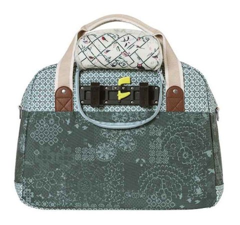 Sakwa miejska pojedyncza BASIL BOHEME CARRY ALL BAG 18L Hook On Systemi, wodoodporna forest green (DWZ)