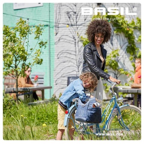 Sakwa miejska pojedyncza BASIL BOHEME CARRY ALL BAG 18L Hook On Systemi, wodoodporna indigo blue (NEW)